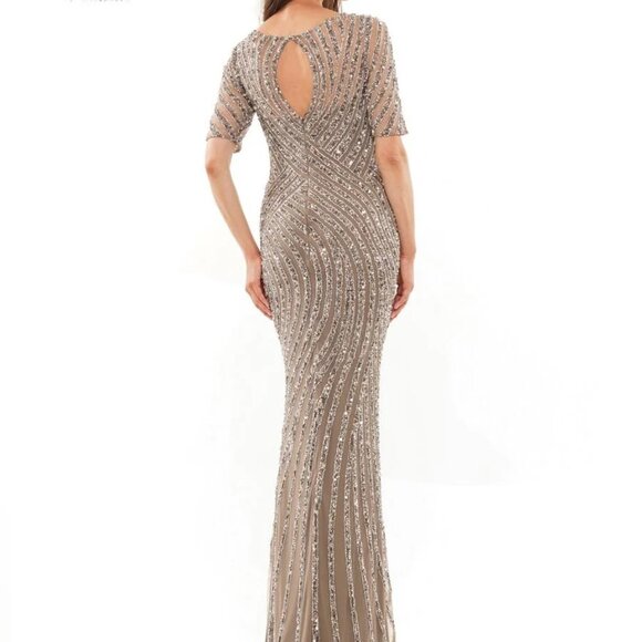 NWT Marsoni by Colors MV1209 Mother of the Bride Short Sleeve Dusty Rose Size 8 - Picture 4 of 6